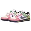 Nike Dunk Abrasion Resistant Low top Skateboard Shoes Women's Green Red HQ3462-191(TeamF-)