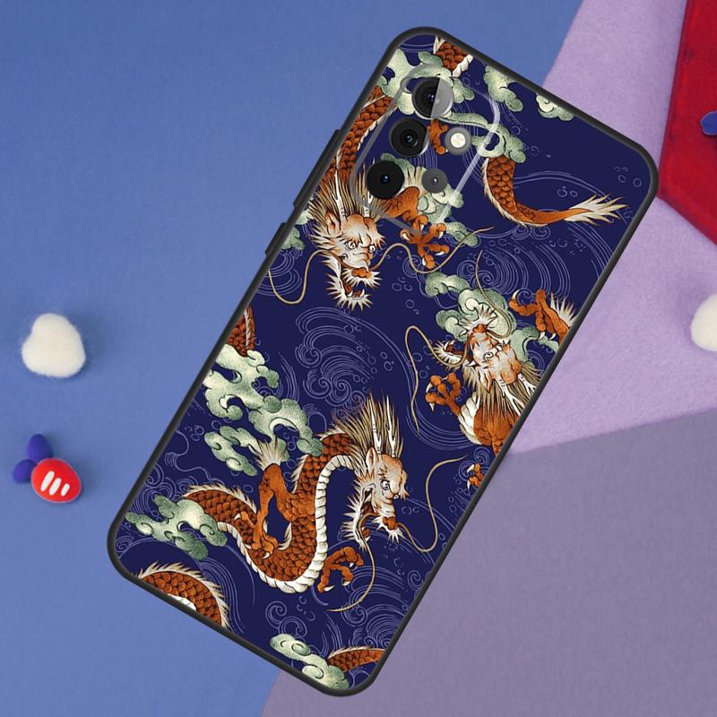 Японский чехол DRAGON TATTOO для Samsung Galaxy A13 A16 A26 A36 A56 A06 A55 A35 A15 A54 A34 A14 A53 A12 A22 A32 A52