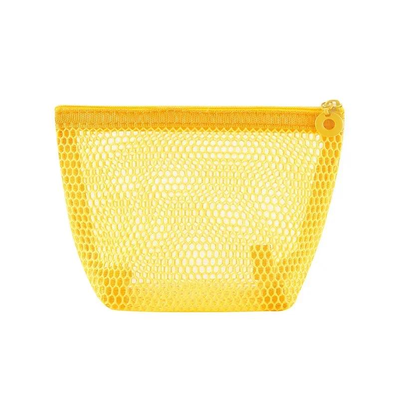 Стильная легкая сетчатая косметичка, женская квадратная косметичка с застежкой-молнией, многоцелевая сумка для хранения всякой всячины