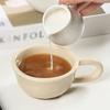 1pc Ceramic Mugs Coffee Cups Hand Pinched Irregular Flower Milk Tea Cup Ins Korean Style Oatmeal Breakfast Mug Drinkware Kitchen