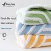 Xiangfeng Jacquard Coral Fleece Striped Towel - Soft, Absorbent, for Face and Hand Use