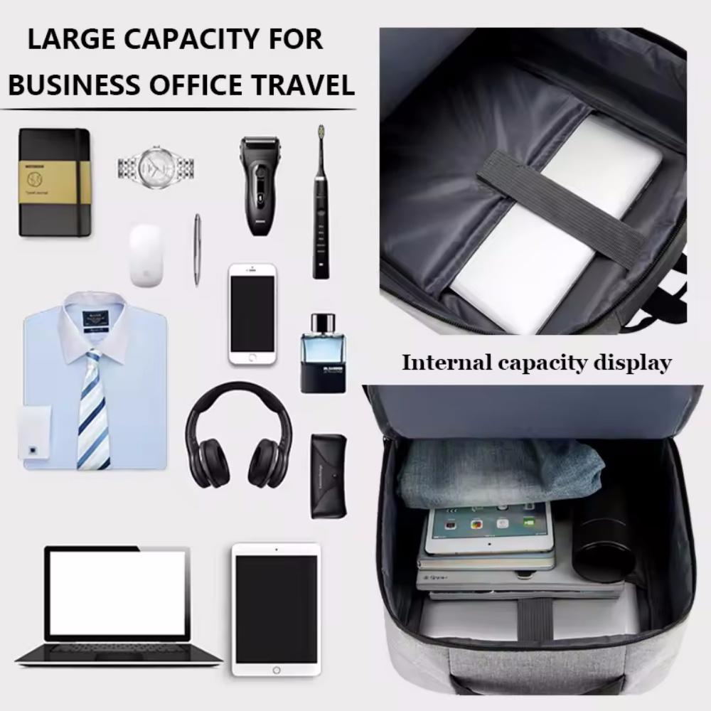 Men Business Laptop Backpack 11.6 Inch Water Resistant Oxford Backpack Multi Compartment Travel Work Office Computer Rucksack