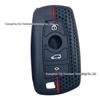 Силиконовый чехол для 4-кнопочного пульта ДУ BMW F-серии, 5-й серии, 3-й серии - Двухцветная полоса, стиль "Соты"