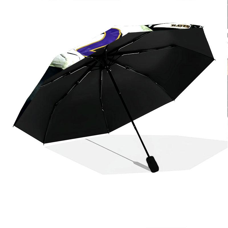 Зонт с рисунком игроков Baltimore Ravens, автоматический складной, портативный и компактный дизайн, 8 спиц, рождественский или день рождения подарок.