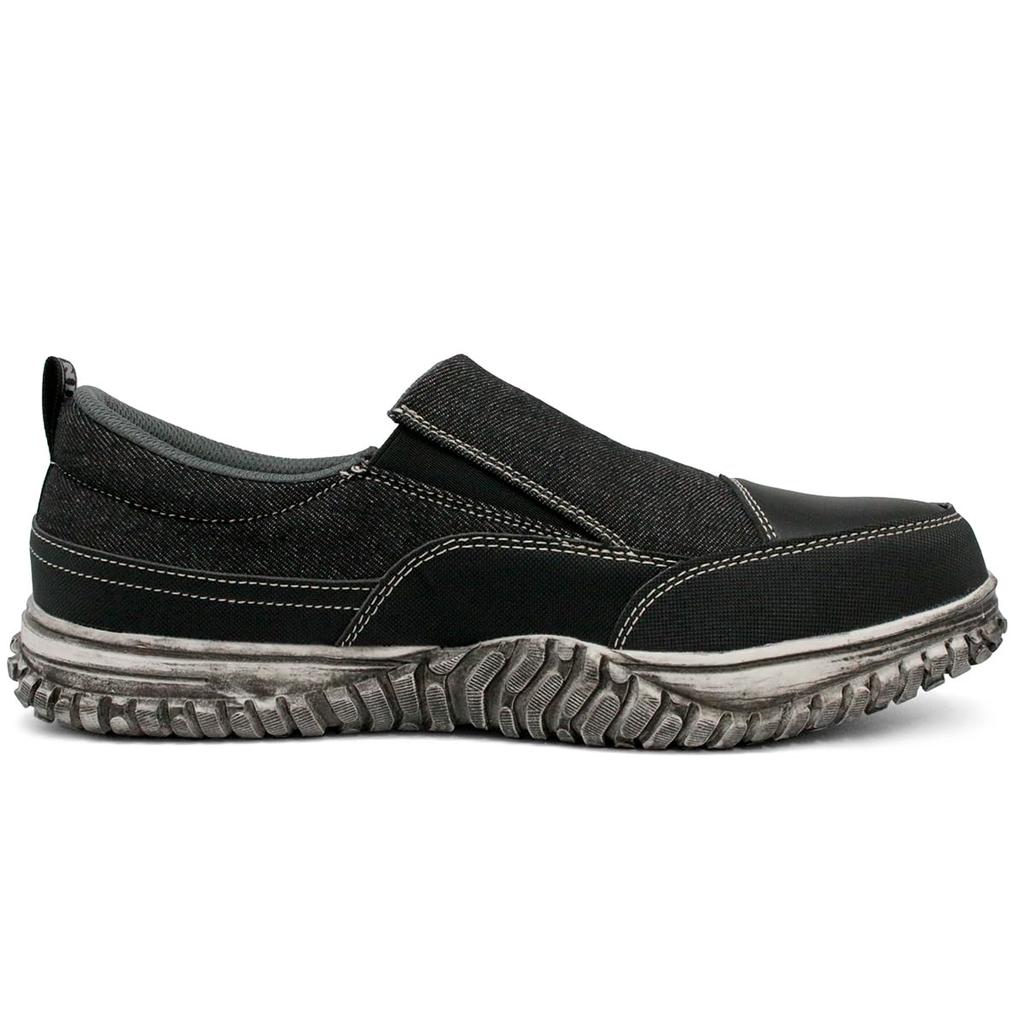 Edwin Легкие Безопасные Широкий Стальной Носок Стильные Джинсовые Бесшнурковые Рабочие Черные Размер Мужские Кроссовки/Слипоны, Носок, Колпачок, Амортизирующая Подошва, Нескользящие,