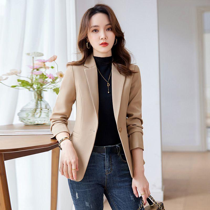 Высококачественное новое весенне-осеннее женское пальто для миниатюрных дам, стильное, повседневное и модное, высококлассный пиджак с подкладкой на плечах