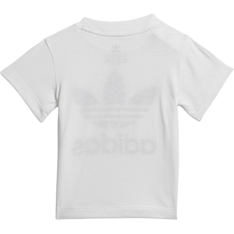 (TD) adidas Trefoil Shorts Tee Set 'White Black' Baby FI8318