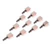 10Pcs A03 Right Angle Pcb Latching Push Button Switch Dpdt Double Pole 6 Pin Self-Locking Key Power Switches