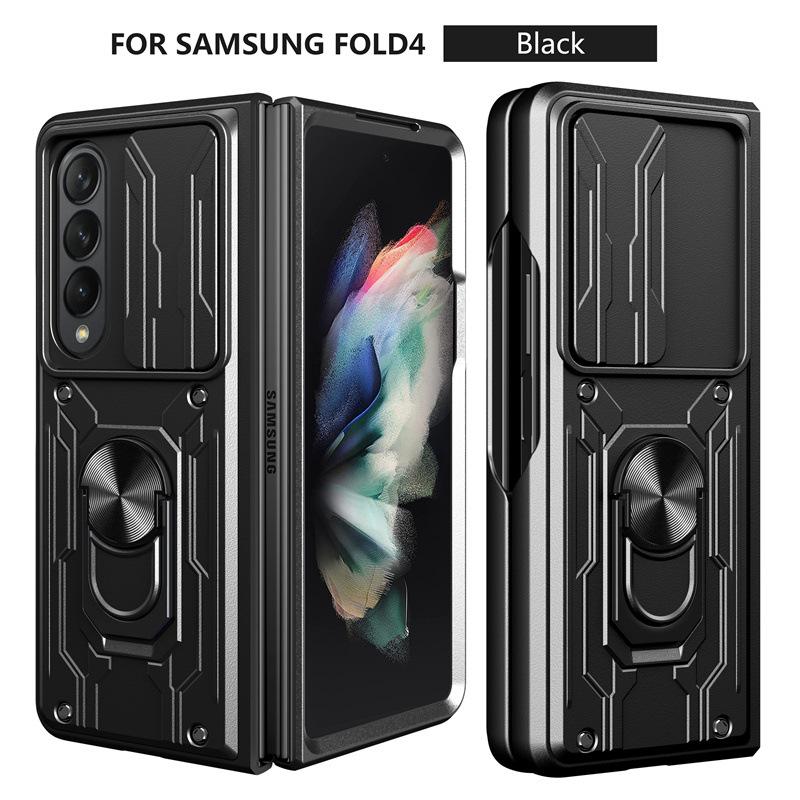 Подходит для Samsung Z Flod4 Flip Чехол для складного телефона с окном Z Flip4 Защитная крышка с кольцом-подставкой