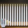 Flameless Flickering Taper Candles With/without Remote Control Timer Dimmer Battery Operated Candlesticks for Christmas Wedding