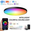 Tuya WiFi Smart Ultra-Thin Ceiling Lamp - Compatible with Alexa and Google, RGBCW Color for Bedroom
