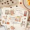 1pack/4pcs Vintage Daily Item Label Stickers, Elegant Decals for Journal Embellishments, Scrapbook Gift Tag