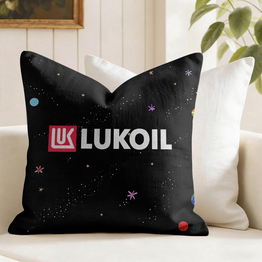Fashion LLukoil Cushion Cover Natural Linen Organic Fabric DoubleSided Printing Couch Pillow Covers Home Decor