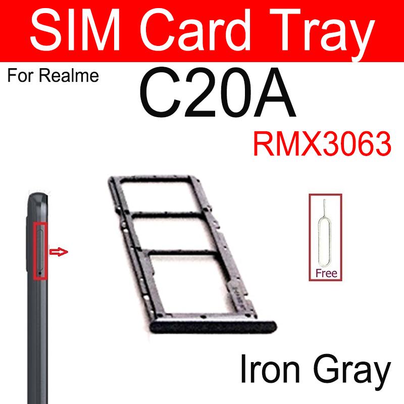 Лоток для SIM-карты для Realme C20 C20A C21 C25 C21Y C25Y C25S, двойной слот для SIM-карты, держатель адаптера, запасные части