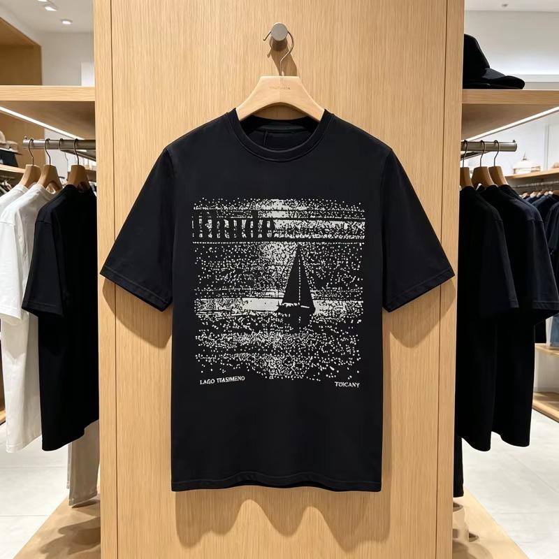 Футболка Rhude с принтом флага США Унисекс Унисекс Американский стритвир Высококачественные Свободные Футболки с коротким рукавом Топы 2026 Летние Футболки Удобные