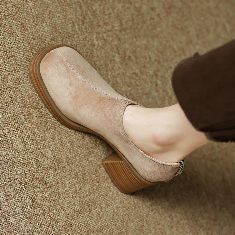 Мода Новая мода женская обувь весна и осень женская обувь на толстой подошве роскошные туфли Lefse туфли на платформе квадратный носок высокие каблуки