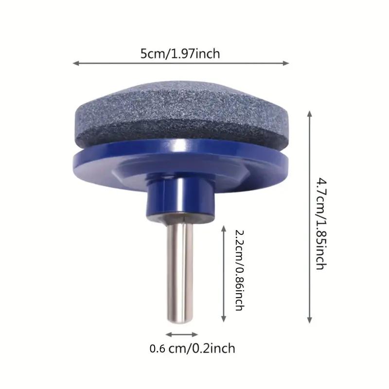 Универсальная точилка для лезвий газонокосилки — прочный оксид алюминия и пластик, подходит для электрических и ручных дрелей, синяя