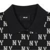 New MLB MONOGRAM SS24 Short Sleeved Dress Women's Black 3FOPM0143-50BKS
