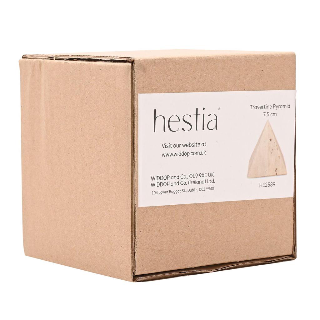 Hestia Travertine Pyramid Ornament