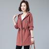 Тренч для женщин, осенняя ветровка с капюшоном, женское длинное пальто, женское осенне-весеннее пальто больших размеров Abrigo Mujer, верхняя одежда