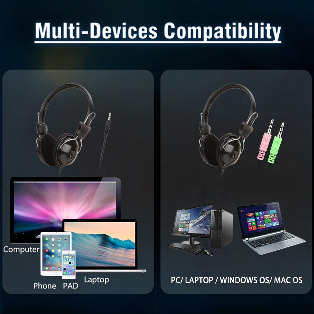 3,5 мм проводные наушники со звуком Hd, гарнитура, бас, Hi-Fi, музыкальный стереомикрофон, наушники, регулируемая гарнитура для ПК, Mp3-телефона