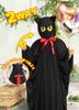 Clearstone Косплей Хэллоуин Теру Теру Кот Черное пончо 2-в-1, Унисекс,