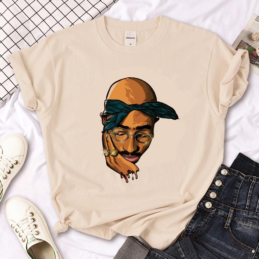 Tupac top Women designer funny t shirt girl Unisexga Japanese clothes
