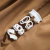 Retro Gentle White Alloy Hollow Ring 4 Piece Set Irregular Ring Female Punk Ring Set Ornament