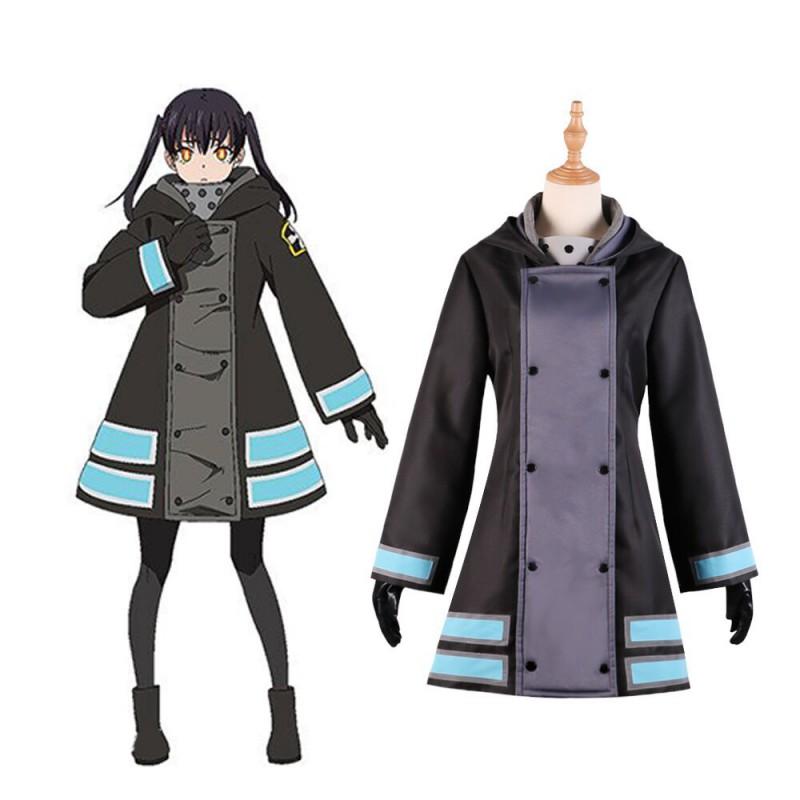 Halloween Fire Force Season 2 Winter Uniform Tamaki Kotatsu Cosplay Costume Anime Roleplay Outfit