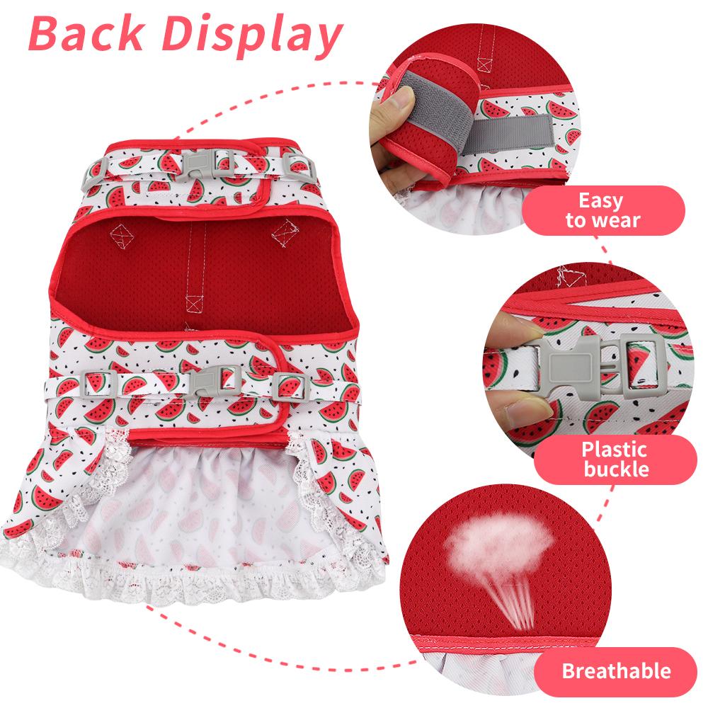 Милый принтованный поводок для собак и кошек, нейлоновый поводок для маленьких собак, щенков, жилет, поводки, регулируемые для чихуахуа, йорка, одежда для домашних животных, платье