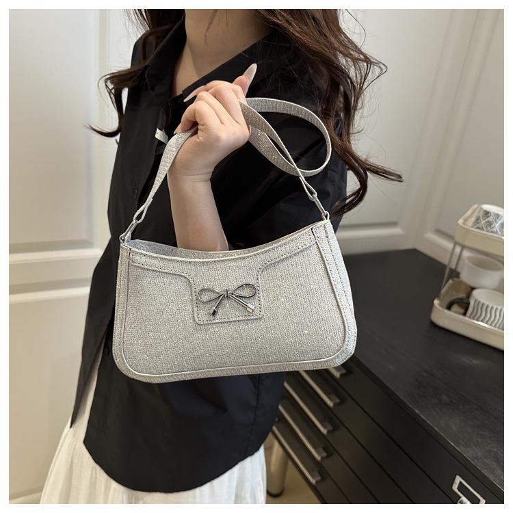 Chic Faux Leather Underarm Bag for Women 2026 Trendy Single Shoulder Purse Fashionable Daily Crossbody Handbag
