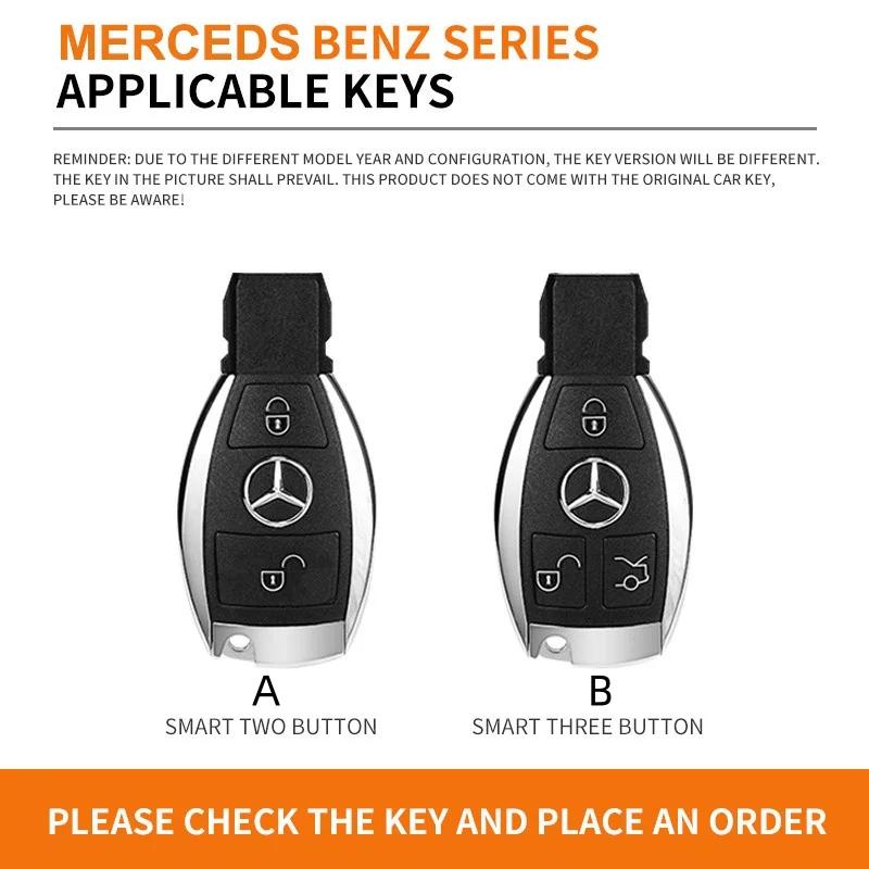 YWP4 Car Remote Key Case Cover Protector Shell for Mercedes Benz A B G R Class GLA GLK W176 W204 W251 W463 Auto Keychain Accessories