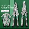 18 в 1 складной инструмент для зачистки проводов с конструкцией шкива многофункциональный инструмент электрика для разделения проводов намотки обжима резки