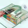 1 Large Capacity Portable Transparent Waterproof Handheld Folder, Expandable File Storage Bag, Pvc Self-Adhesive File Bag