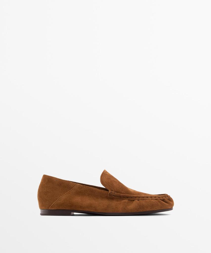 Лоферы Massimo Dutti из мягкой кожи и замши