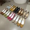 Fashion SUOJIALUN 2025 Spring New Brand Women Flat Shoes Fashion Candy Color Ladies Elegant Boat Shoes Soft Flat Heel Slip On Ballerinas