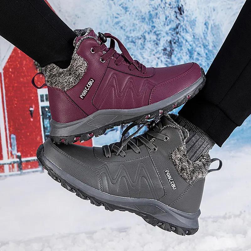 VANDOWEN Зимняя новая пожилая обувь для ходьбы, спорта, модные кроссовки для мужчин, пар, повседневная обувь, женская хлопковая обувь