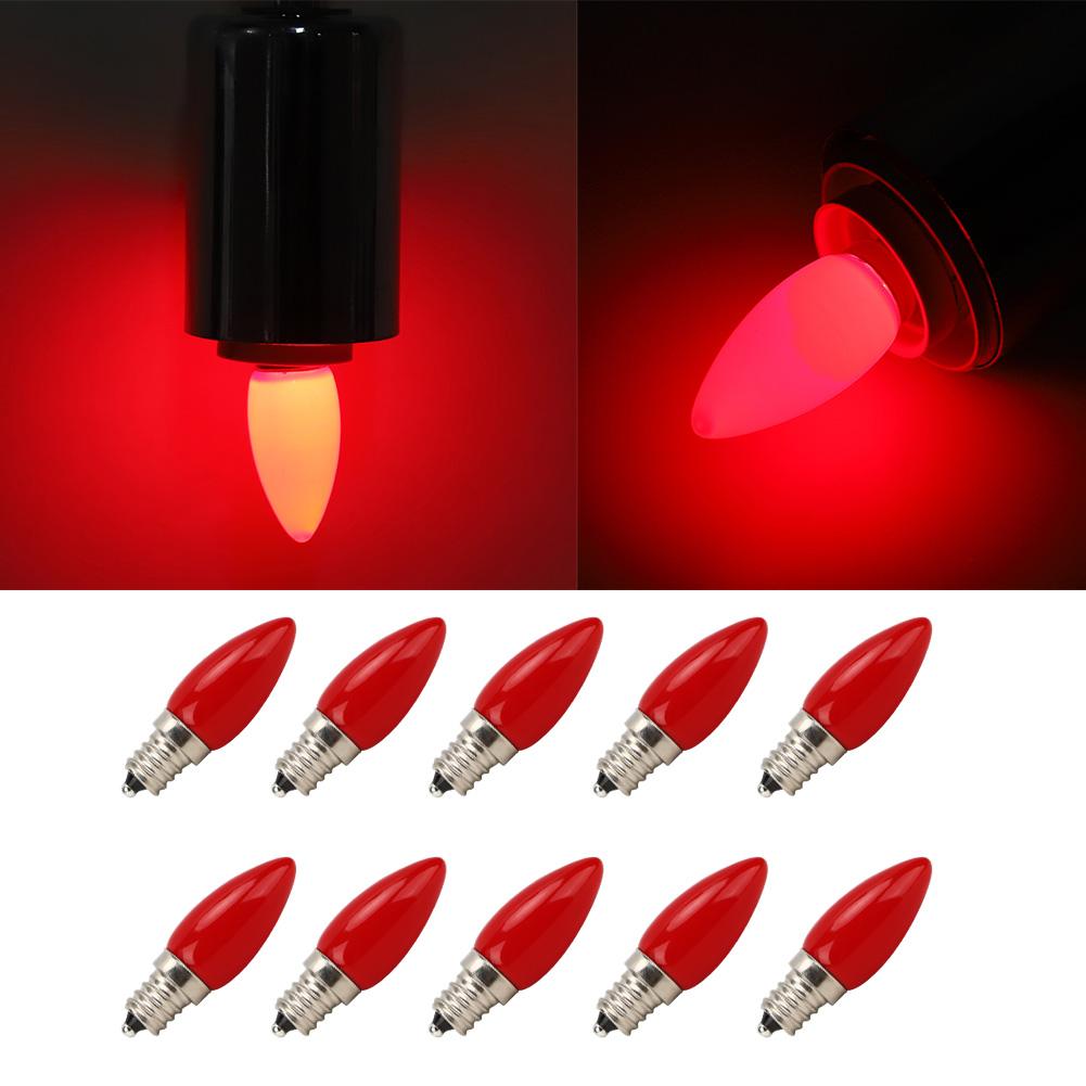 10Pcs Mini E12 LED Light Bulb 1.5W AC 230V for Home Cabinet Hotel Lighting