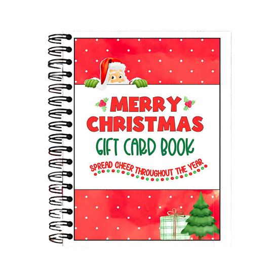 Рождественская книга подарочных карт Красочный уникальный органайзер для подарочных карт Праздничное украшение для вечеринки Праздничный сюрприз для семьи друзей