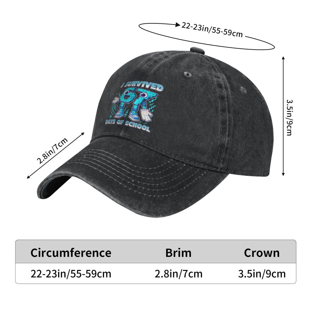 I Survived 6 7 Days of School 67 Six Seven Italian Brainrot Casual Baseball Cap Summer Trucker Hat Hiking Fishing Hip Hop Hats