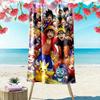 Anime Characters Print Beach Towel, Large Soft Quick Dry Towel for Beach Camping Swimming