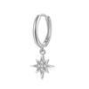 Серьги Starburst из стерлингового серебра 925 пробы, модные серьги-кольца, белые кристаллы, роскошные женские серебряные серьги, свадебные женские украшения, подарок