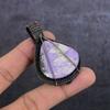 Purpurite Gemstone Handmade Copper Wire Wrap Jewelry Pendant 2.29" u2T69