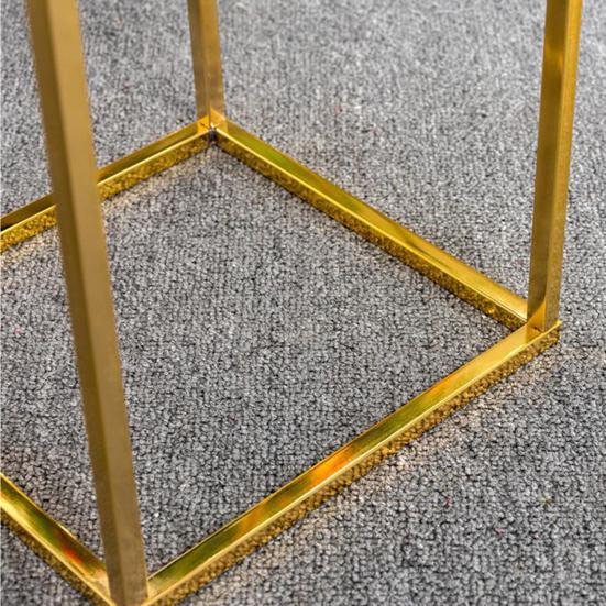 Flower Display Stand Gold Tall Floor Vase Plant Shelf Detachable Metal Flower