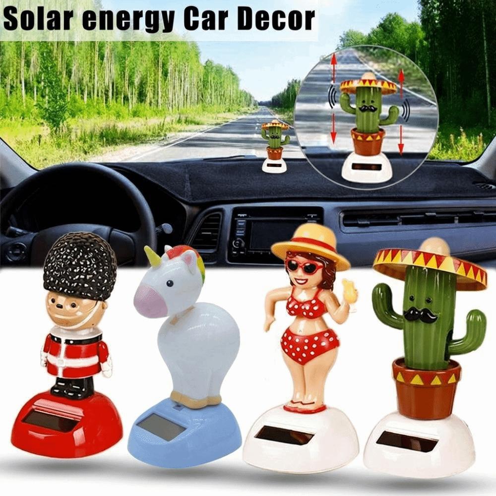 Cute Home Ornament Gift Shaking Moving Flip Flaps Toy Solar Powered Swing Dancing