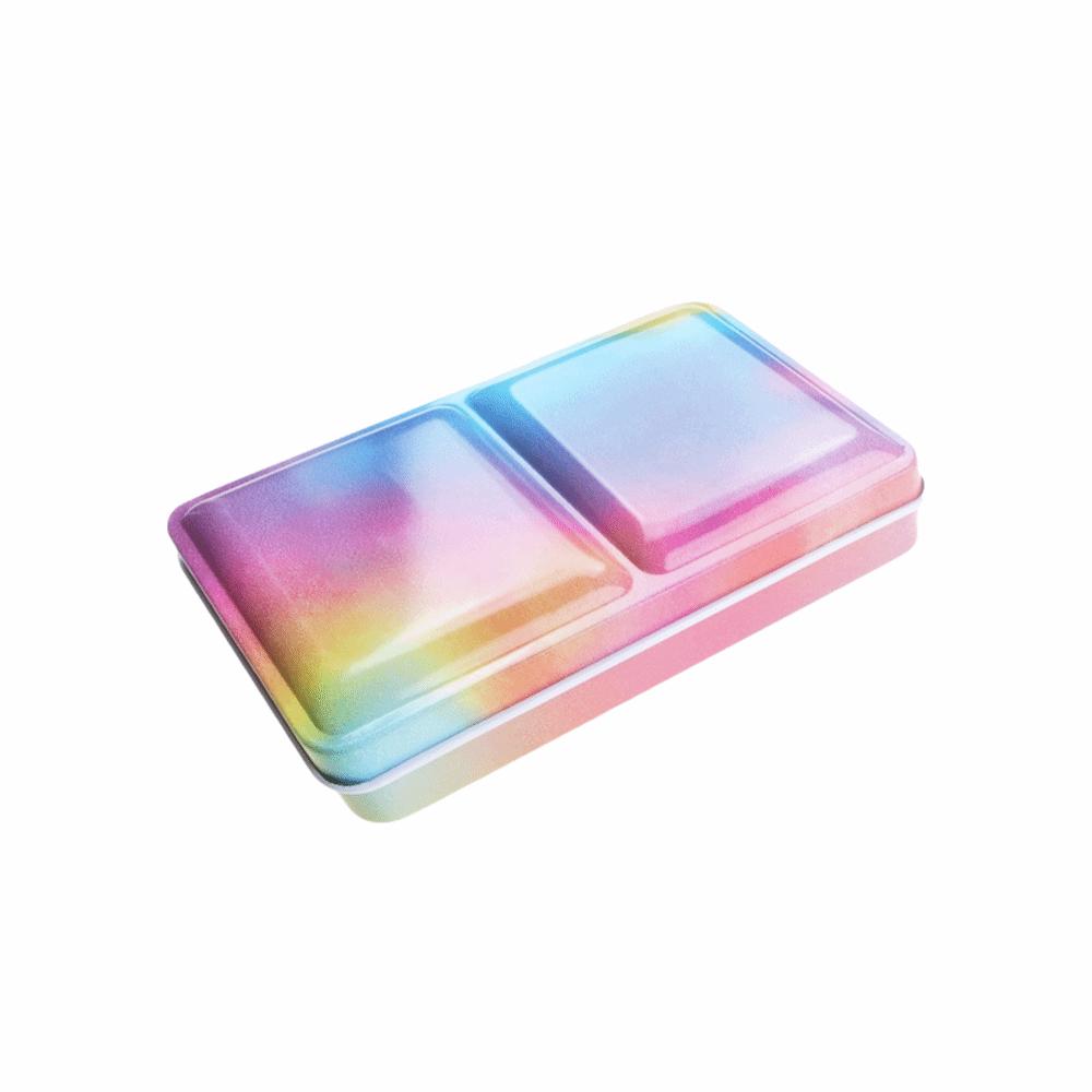 Empty Folding Iron Case Foldable Watercolor Paint Box Portable Art Supplies Box  Watercolor Paint