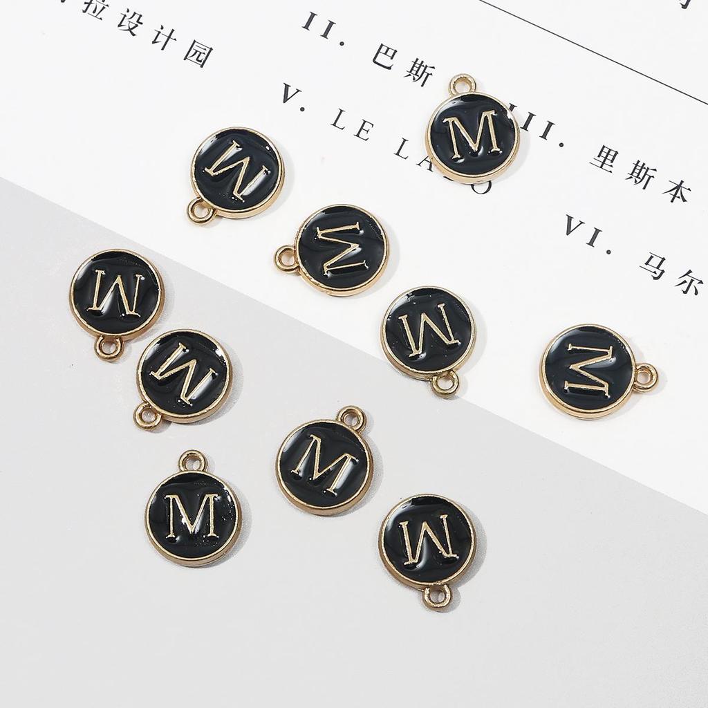 10 шт., металлическая эмаль, английские буквы, подвески, подвеска для самостоятельного изготовления ювелирных изделий, ожерелье, браслет, аксессуары