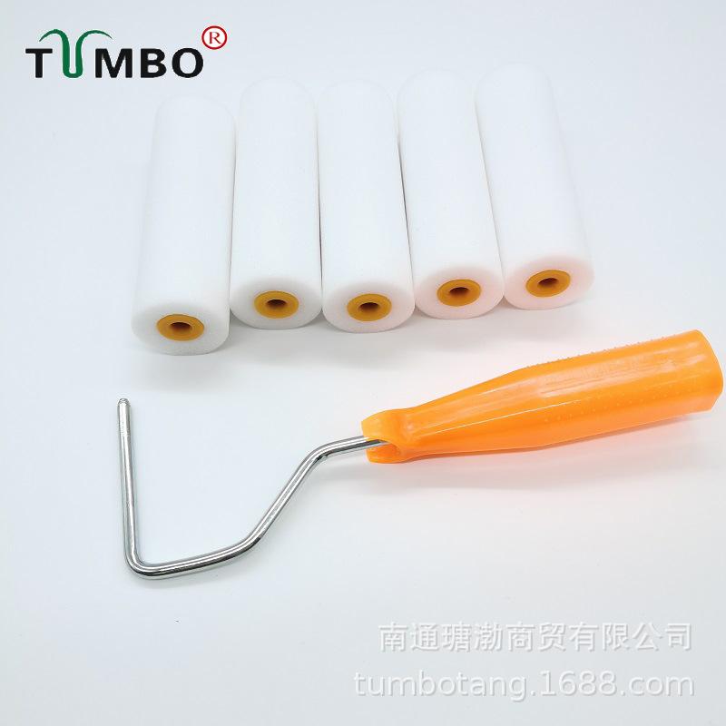 4-Inch Flat Head Water-Based Sponge Roller Brush for Touch-Up Painting and Wall Repairs