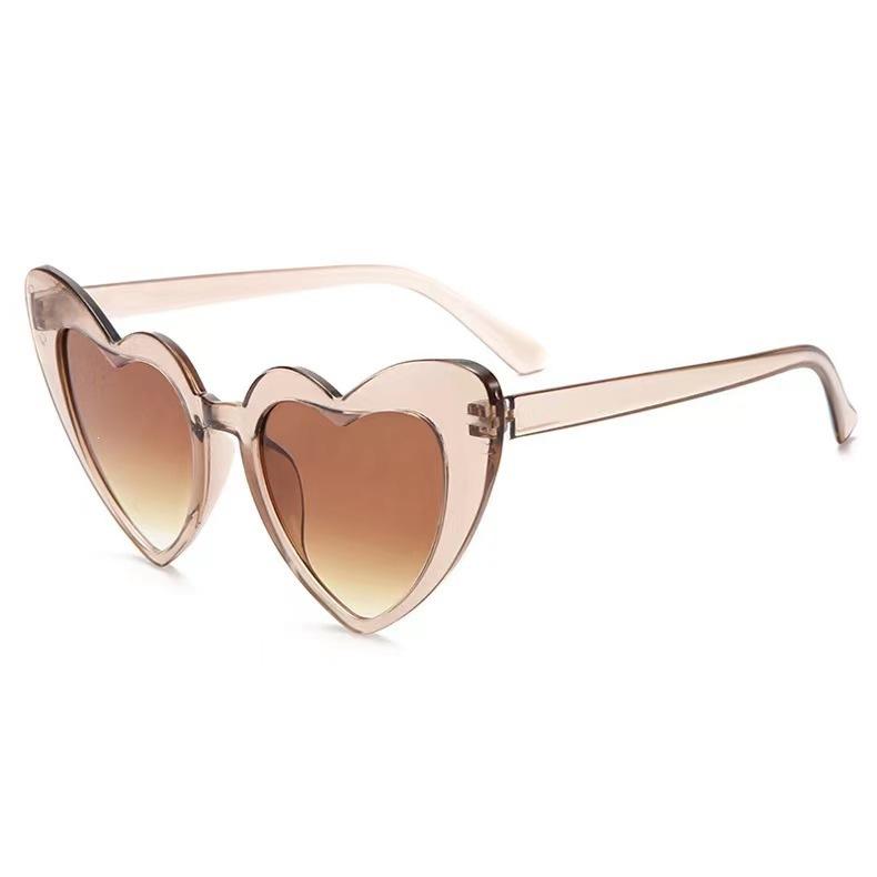 European and American new love-shaped sunglasses, trendy peach heart glasses, funny personality, fashionable birthday party sunglasses