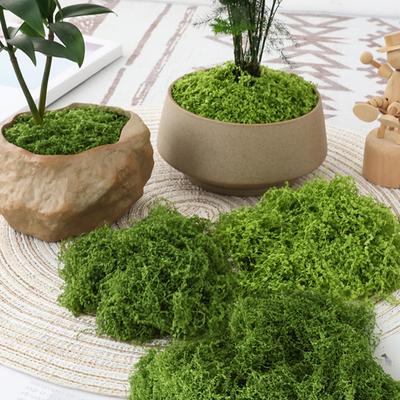 Искусственный мох для комнатных растений Реалистичный искусственный зеленый мох для поделок Террариум Сказочный сад Настольное украшение Декор для свадебной вечеринки